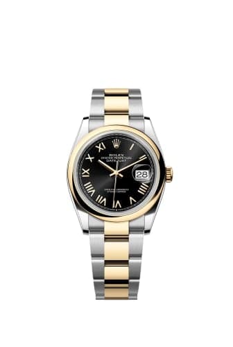 Rolex Datejust 36 Stainless Steel - Yellow Gold - Domed / Black Roman / Oyster