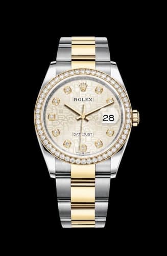 Rolex Datejust 36 Stainless Steel / Yellow Gold / Diamond / Silver Computer / Oyster