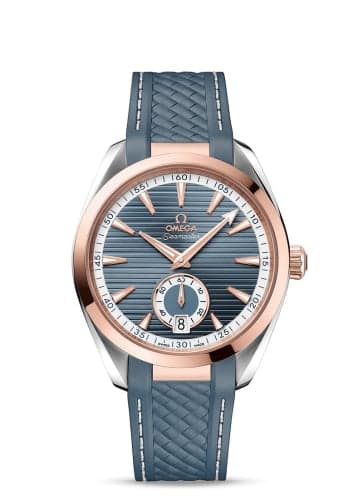Omega Seamaster Aqua Terra 150M Master Chronometer Small Seconds 41 Stainless Steel / Sedna Gold / Blue / Rubber