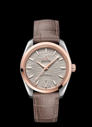 Omega Seamaster Aqua Terra 150M Master Chronometer 34 Stainless Steel / Sedna Gold / Grey-Waves / Alligator