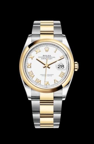 Rolex Datejust 36 Stainless Steel / Yellow Gold / Smooth / White Roman / Oyster