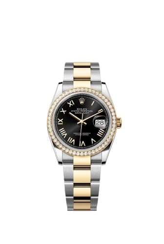 Rolex Datejust 36 Stainless Steel - Yellow Gold - Diamond / Black Roman / Oyster