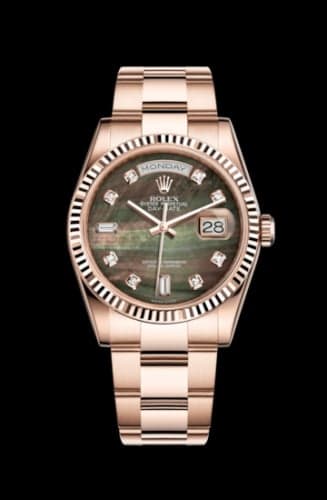 Rolex Day-Date 36 Everose Fluted / Oyster / Tahitian MOP