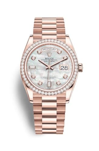 Rolex Day-Date 36 Everose Gold / Diamond / MOP-Diamond / President