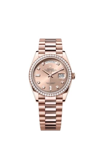Rolex Day-Date 36 Everose Gold / Diamond / Rose-Diamond / President