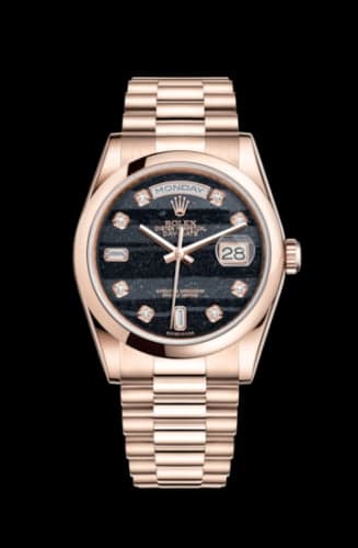 Rolex Day-Date 36 Everose Domed / President / Ferrite