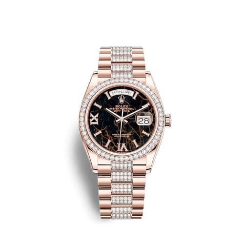 Rolex Day-Date 36 Everose Gold / Diamond / Eisenkiesel / President-Diamond