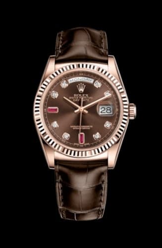 Rolex Day-Date 36 Everose / Strap / Chocolate