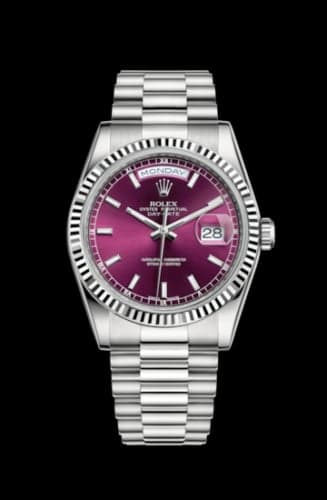 Rolex Day-Date 36 White Gold / President / Cherry