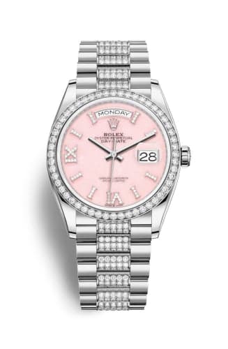 Rolex Day-Date 36 White Gold / Diamond / Opal - Diamond / President - Diamond