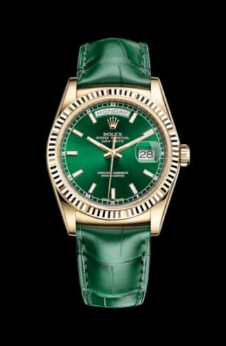 Rolex Day-Date 36 Yellow Gold / Strap / Green
