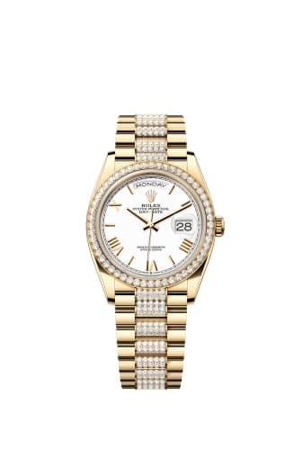 Rolex Day-Date 36 Yellow Gold - Diamond / White - Roman / President - Diamond
