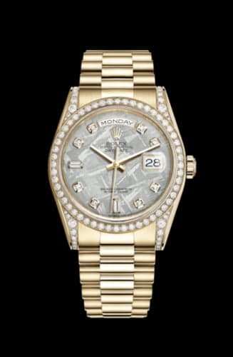 Rolex Day-Date 36 Yellow Gold Diamonds / President / Meteorite