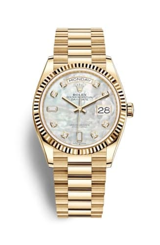 Rolex Day-Date 36 Yellow Gold / Fluted / MOP-Diamond / President