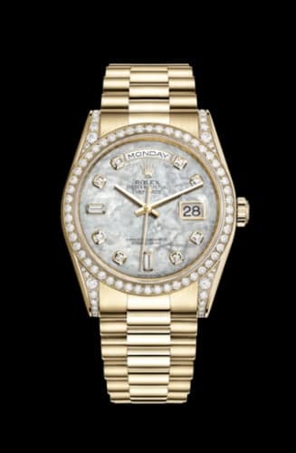 Rolex Day-Date 36 Yellow Gold Diamonds / President / MOP
