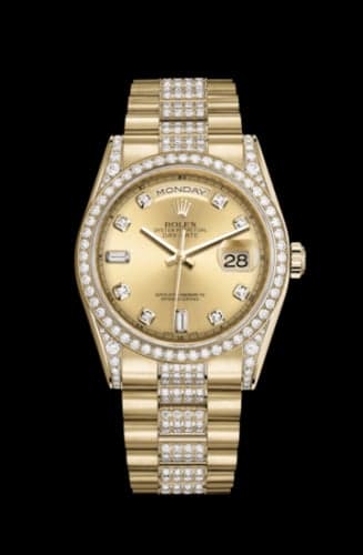 Rolex Day-Date 36 Yellow Gold Diamonds / President / Champagne Diamond