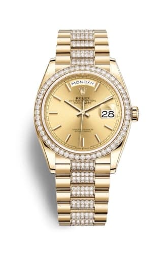 Rolex Day-Date 36 Yellow Gold / Diamond / Champagne / President-Diamond