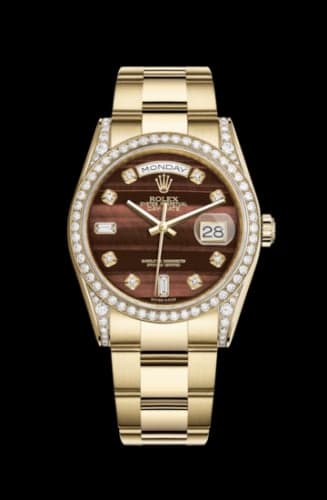 Rolex Day-Date 36 Yellow Gold Diamonds / Oyster / Bull's Eye