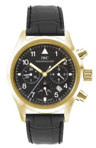 IWC Schaffhausen Pilot's Watch Chronograph Mecaquartz Yellow Gold / Black / Strap