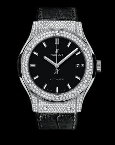 Hublot Classic Fusion 45 Titanium Pavé / Black / Diamond