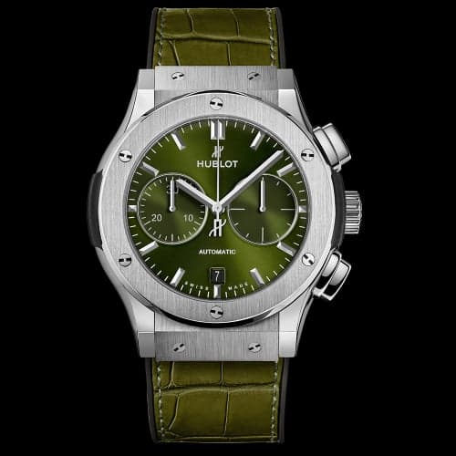 Hublot Classic Fusion 45 Chronograph Titanium / Green