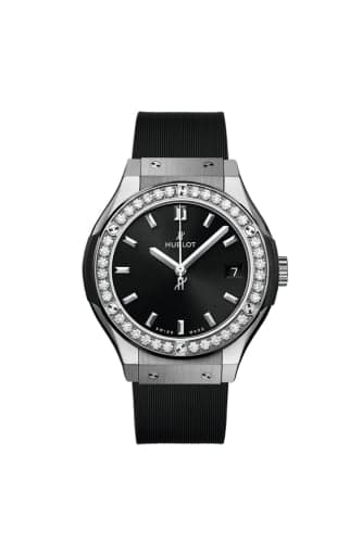 Hublot Classic Fusion 33 Titanium - Diamond / Black / Rubber