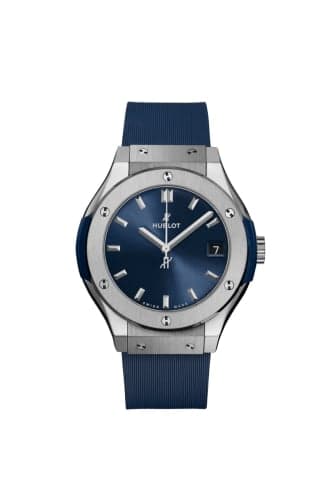 Hublot Classic Fusion 33 Titanium / Blue / Rubber