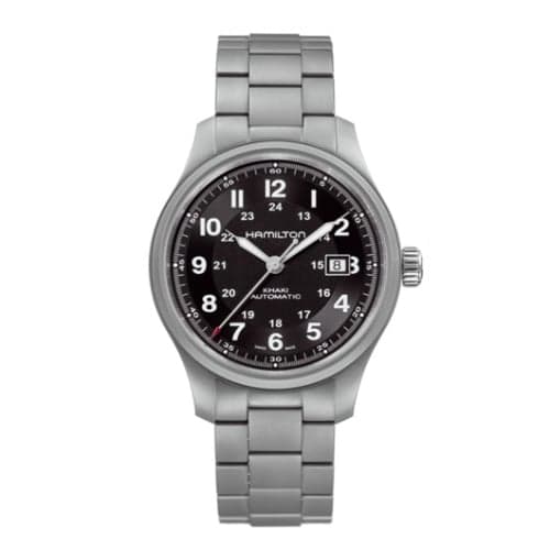 Hamilton Khaki Field Titanium Auto 42 / Black / Bracelet