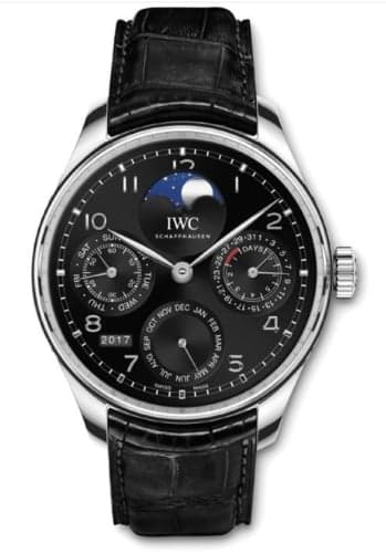 IWC Schaffhausen Portugieser Perpetual Calendar Single Moon Platinum / Black