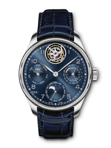 IWC Schaffhausen Portuguese Perpetual Calendar Tourbillon Platinum / Blue