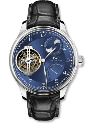IWC Schaffhausen Portugieser Constant-Force Tourbillon Double Moon Platinum / Blue