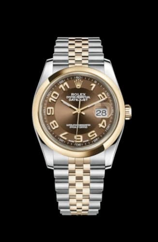 Rolex Datejust 36 Rolesor Yellow Domed / Jubilee / Bronze Arabic