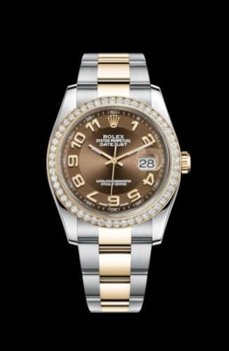 Rolex Datejust 36 Rolesor Yellow Diamond / Oyster / Bronze Arabic